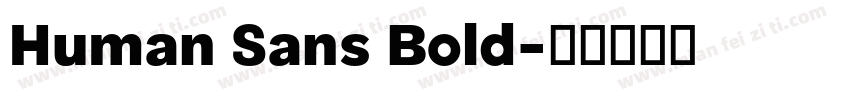 Human Sans Bold字体转换